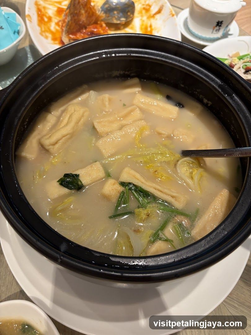 Chinese Claypot Soup with Tofu and Greens