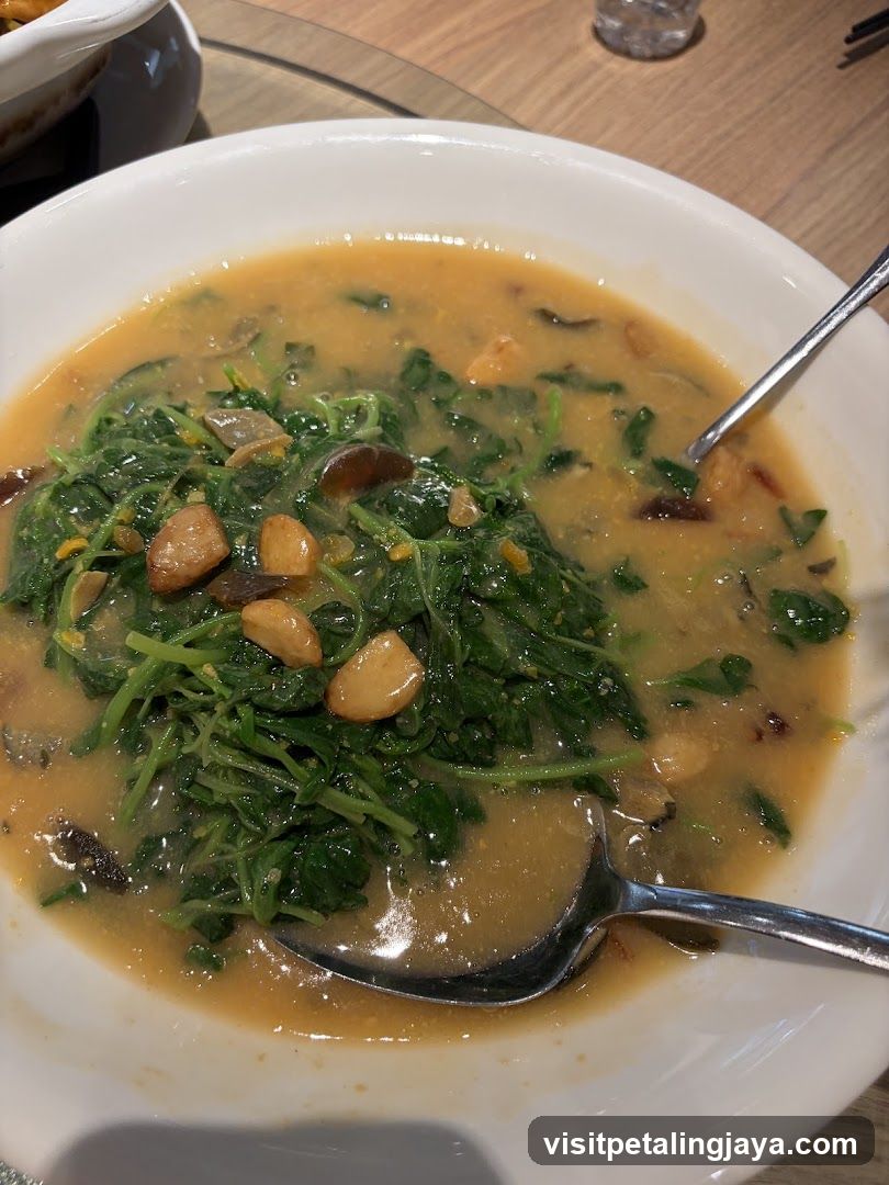 Soup with Greens and Nuts