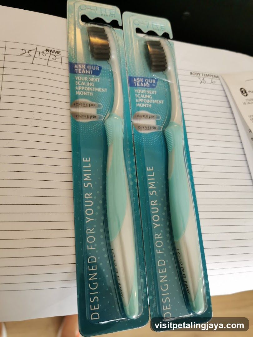Toothbrush Packaging on Notebook