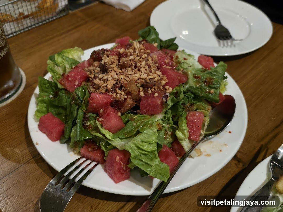 Watermelon Salad with Crispy Toppings