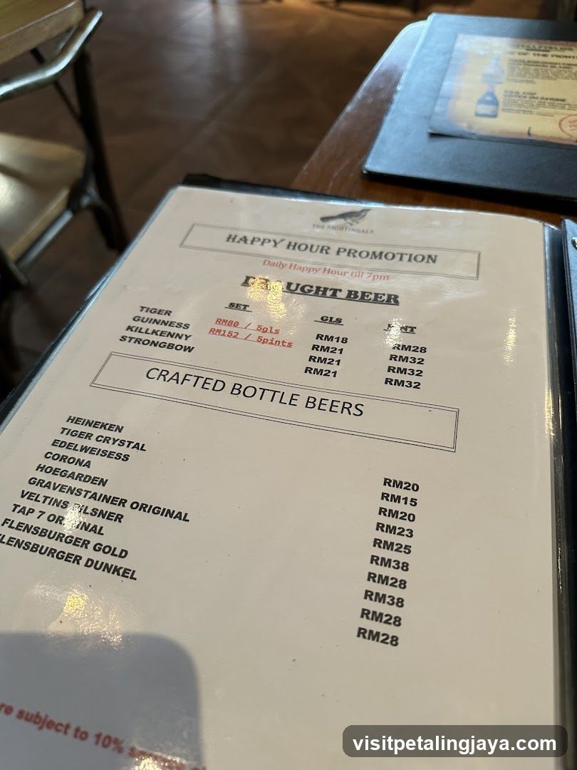 Happy Hour Promotion Menu