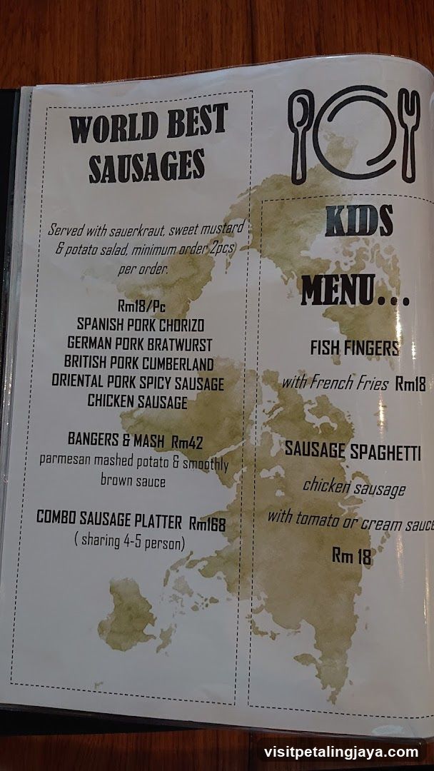 Sausage Menu Page
