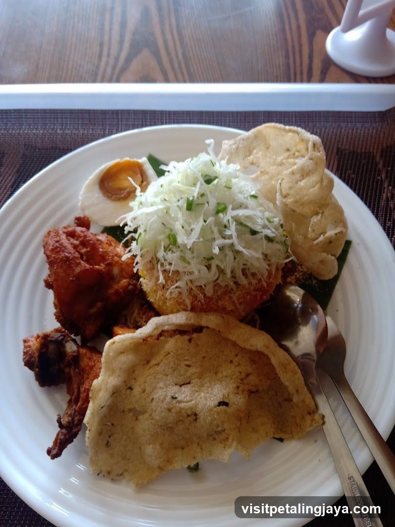 Burger with Fried Chicken and Side Dishes