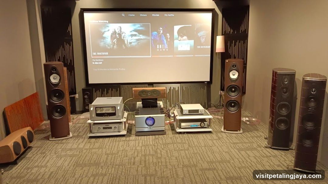 Home Theater Setup with Streaming Interface
