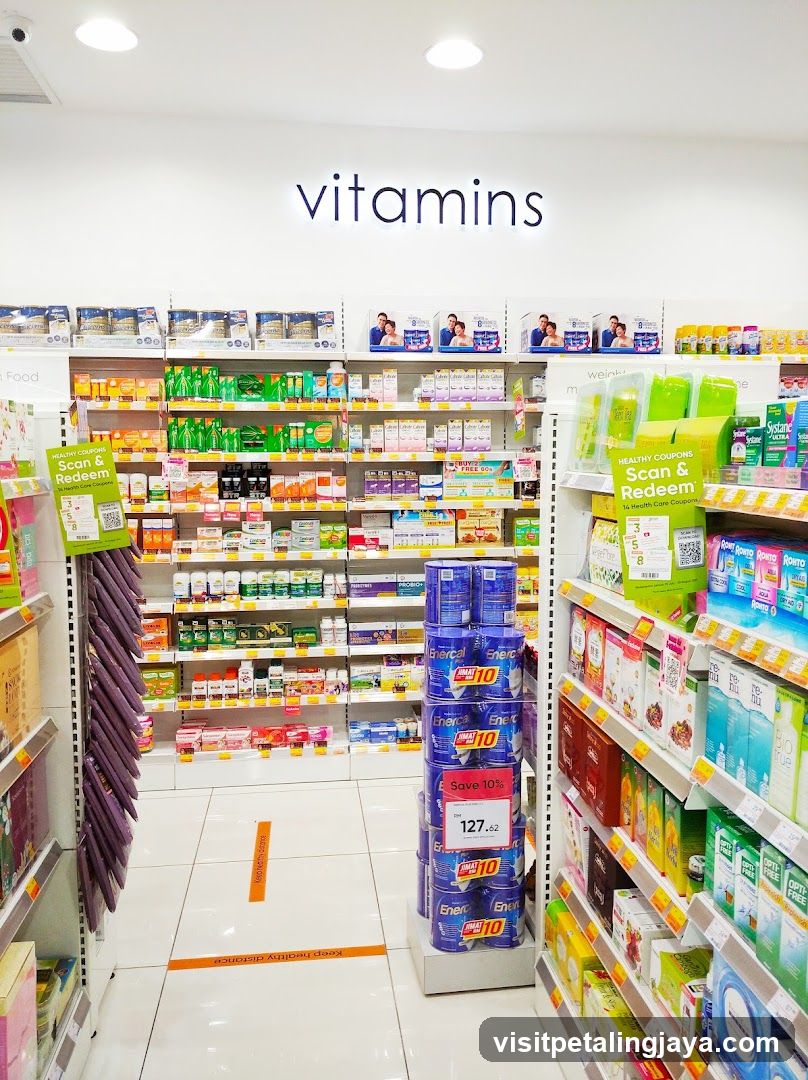 Vitamins Section in Store