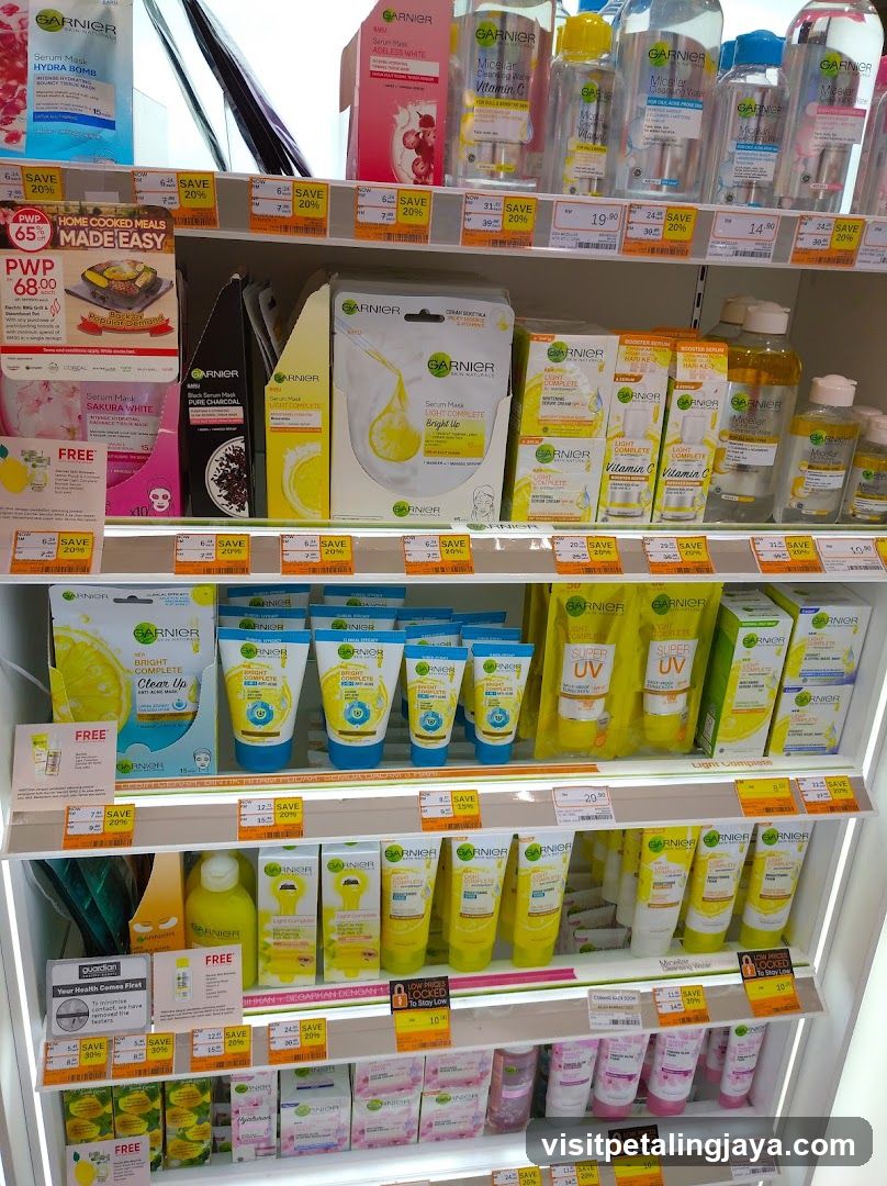 Garnier Skincare Products Display