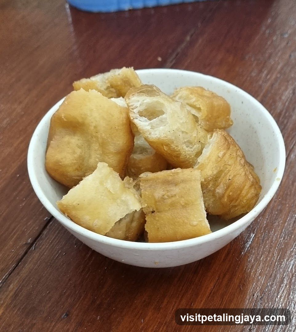 Fried Dough Pieces in Bowl