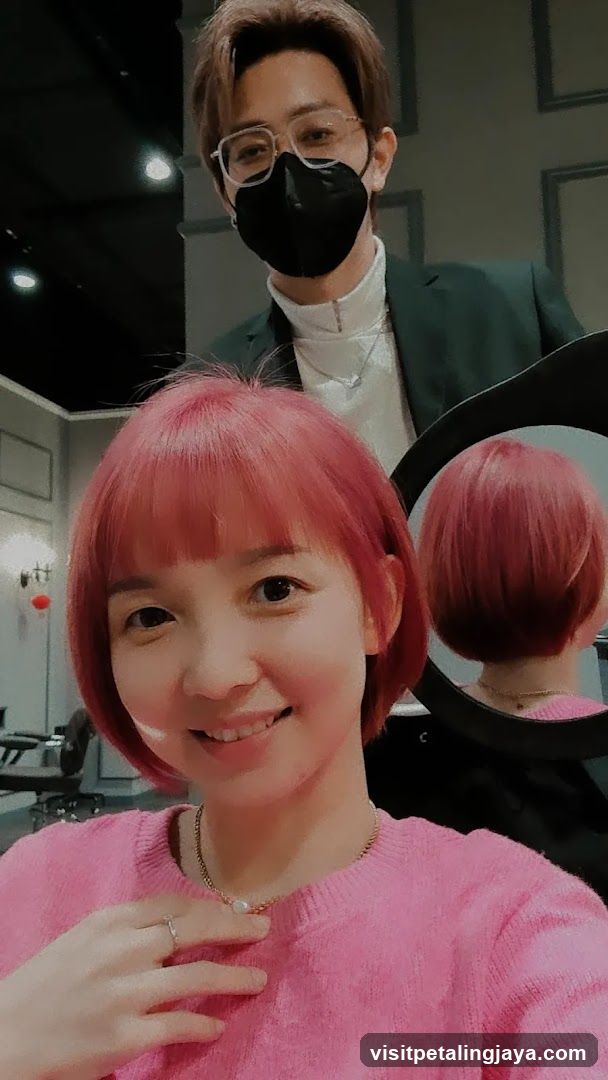 Salon Interior with Pink Hair