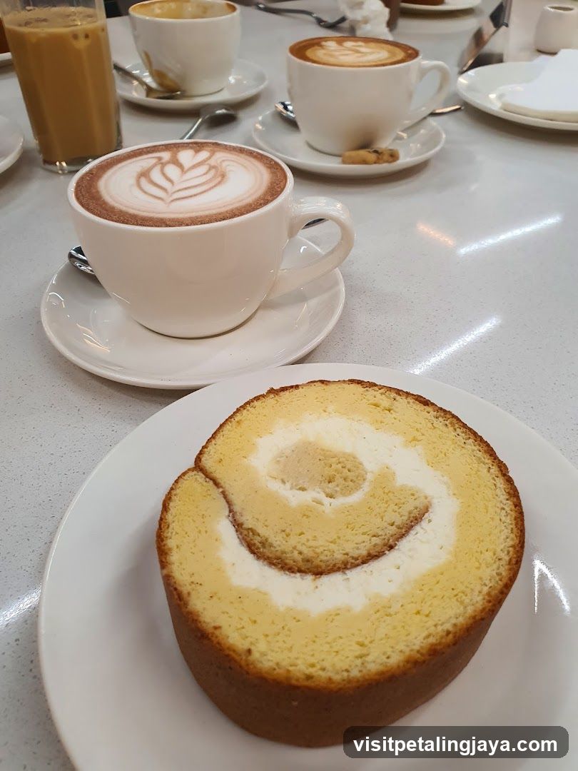Coffee and Cake at a Cafe