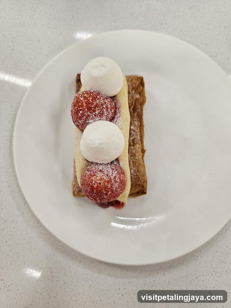 Dessert with Strawberries and Cream