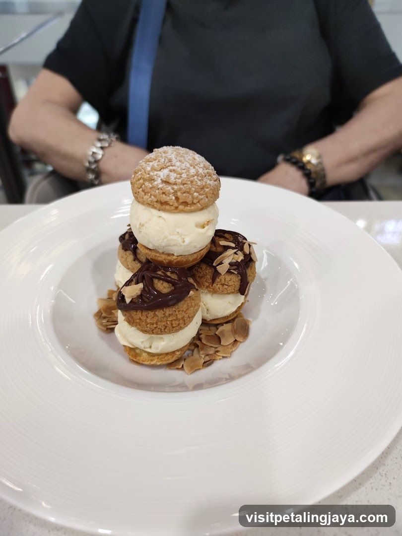 Dessert Stack on White Plate