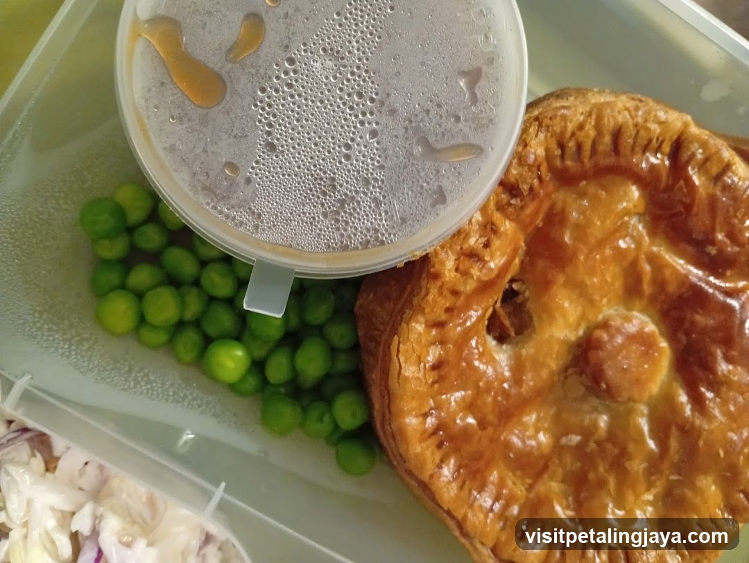 Meal Tray with Pie and Peas