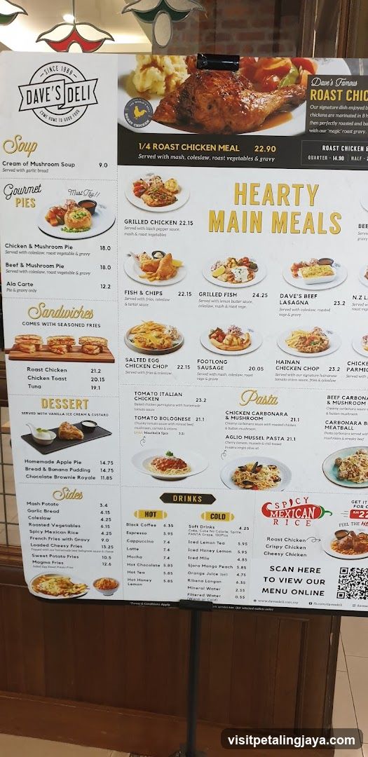 Dave's Deli Menu Board