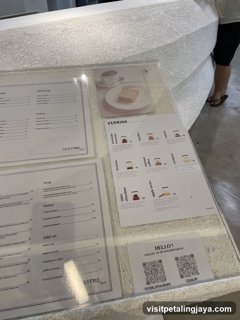 Coffee Shop Menu Display