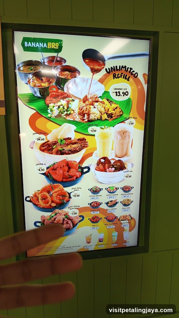 Banana Bros Menu Board