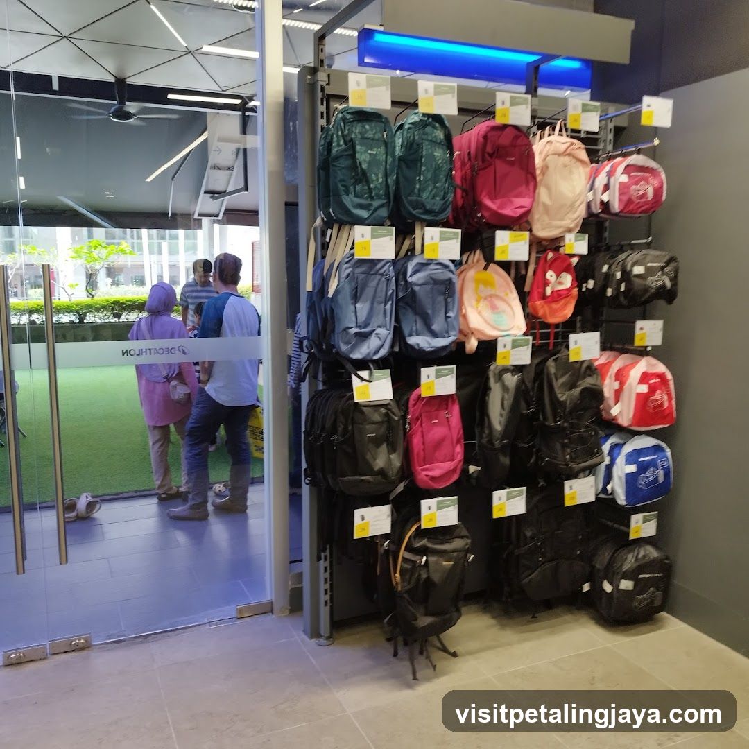 Backpack Display in Store Entrance