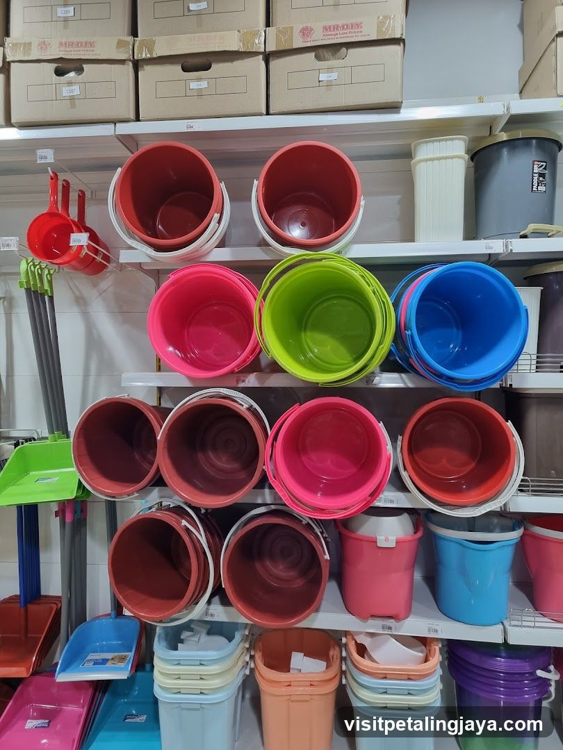 Plastic Buckets and Storage Containers Display