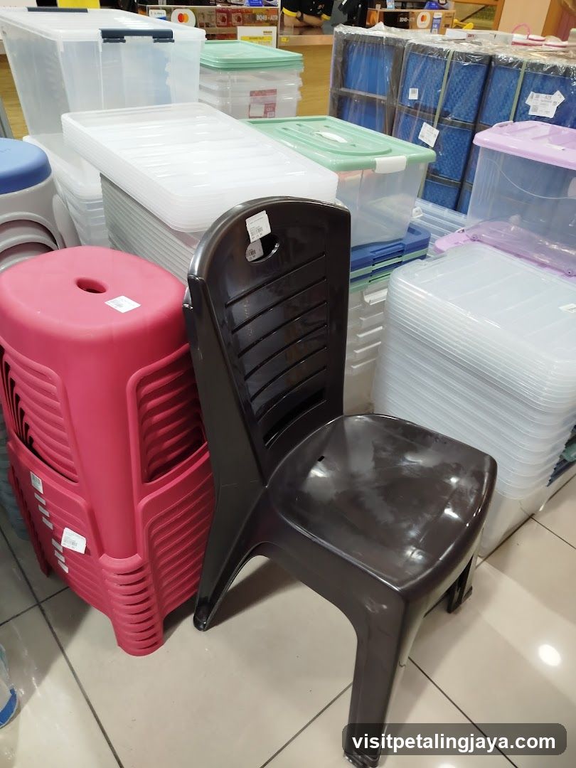 Plastic Furniture and Storage Containers in Store