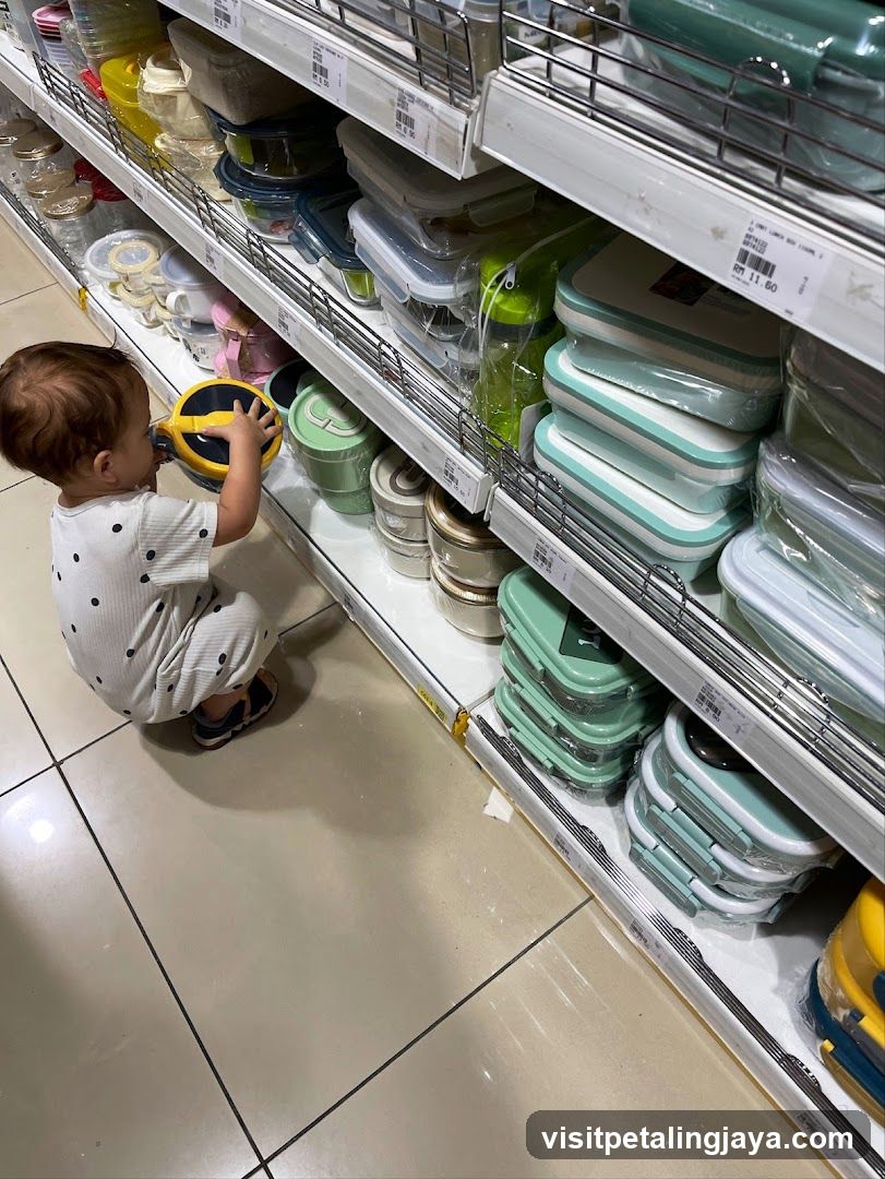 Toddler in Supermarket Aisle