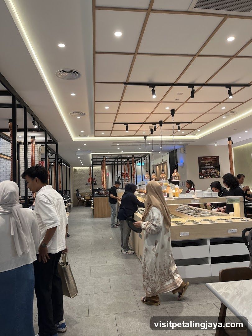 Interior of a modern restaurant or food hall