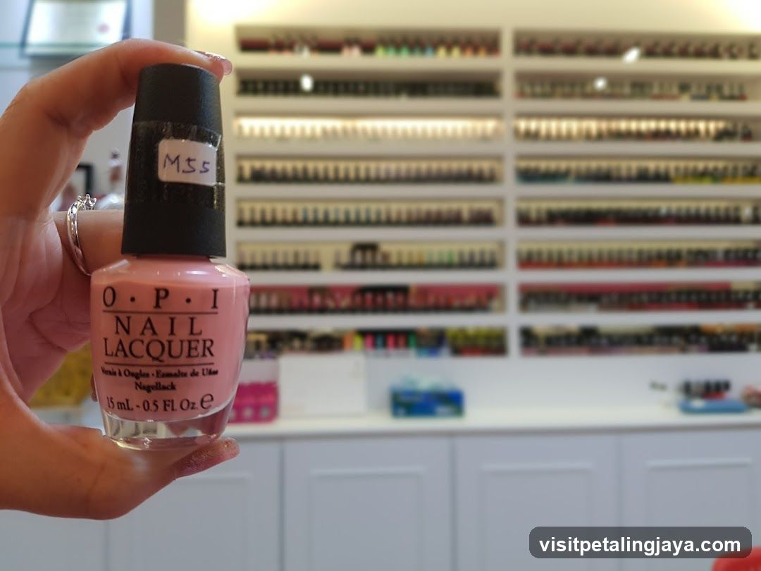 OPI Nail Lacquer in Shop Interior