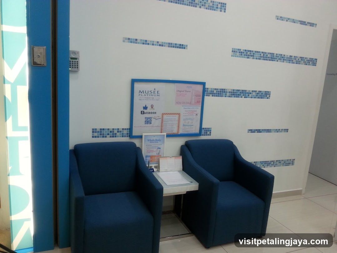 Waiting Area with Seating and Information Board