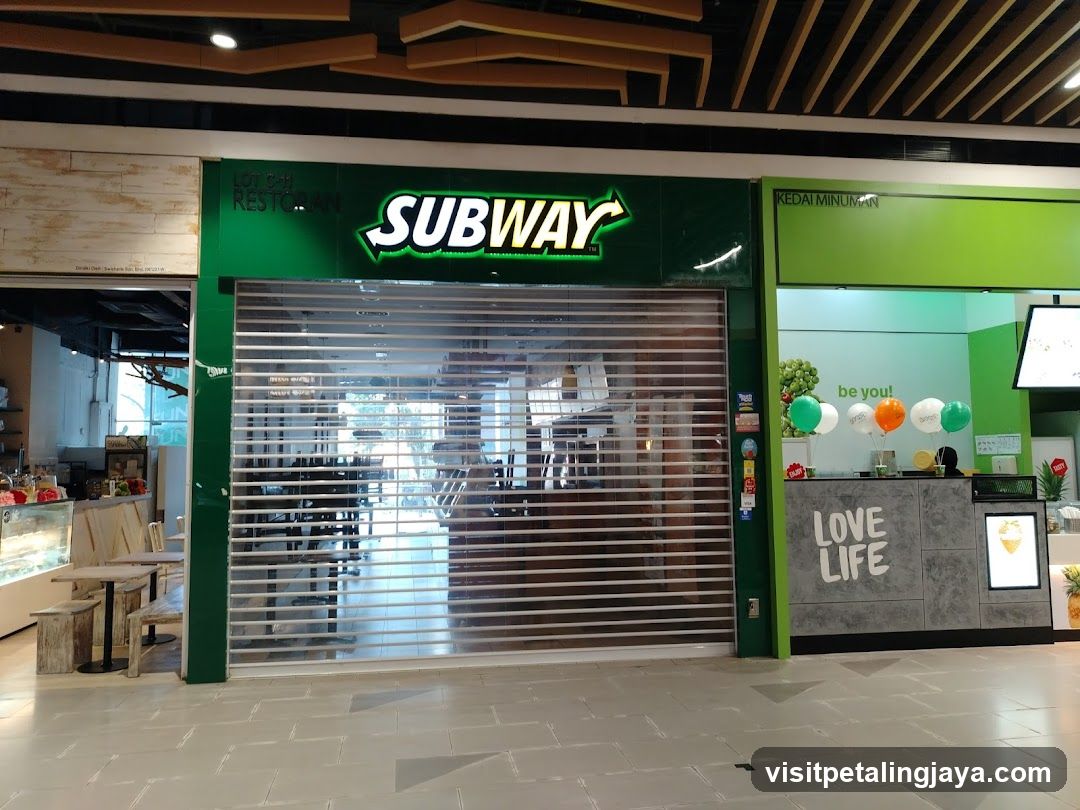 Subway Restaurant Front View