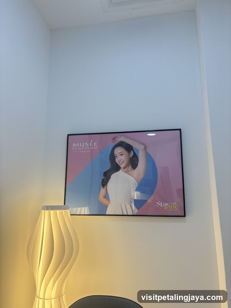 Poster with woman in white dress