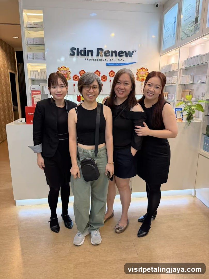 Group photo inside Skin Renew store