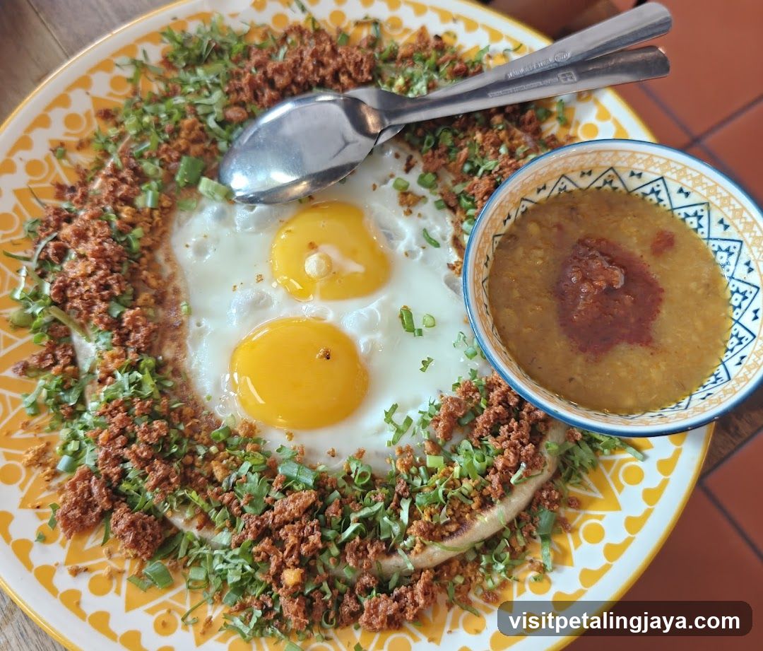 Egg dish with garnish and sauce