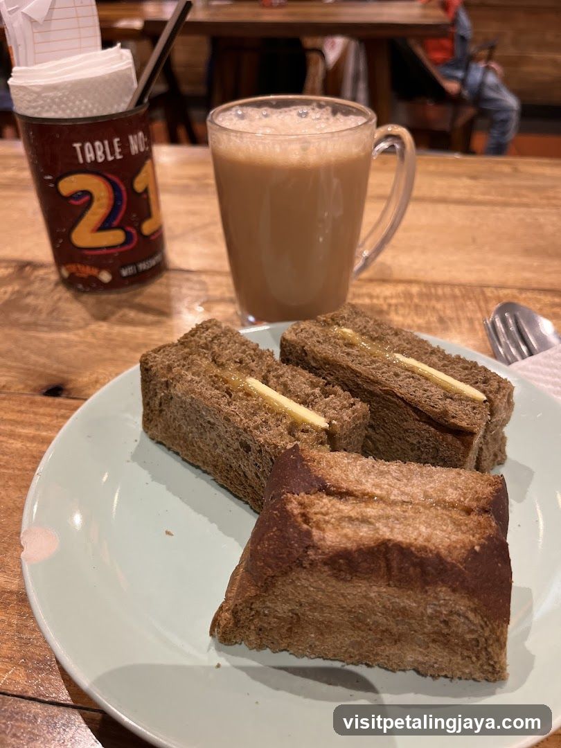 Sandwich and Coffee at Cafe