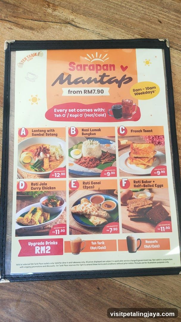 Sarapan Mantap Menu