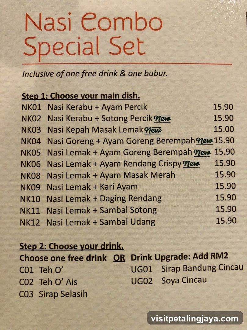Nasi Combo Special Set Menu