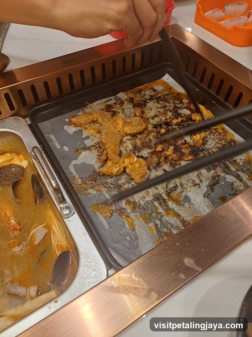 Grilled Food with Chopsticks
