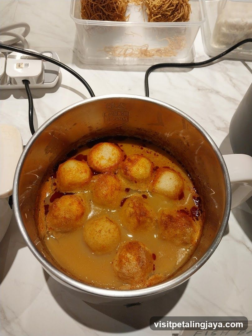 Fried Fish Balls in Broth