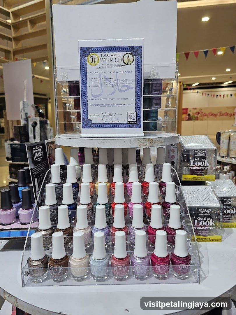 Nail Polish Display with Halal Certification