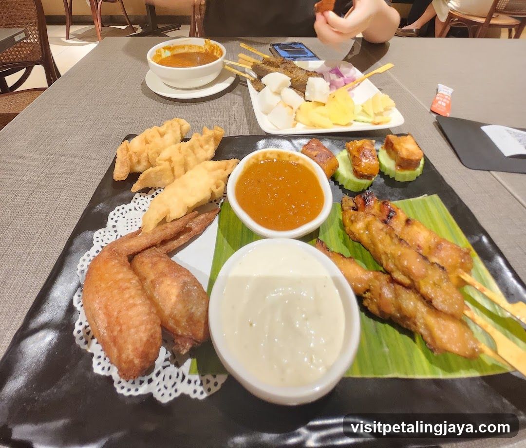 Fried Chicken and Satay Platter