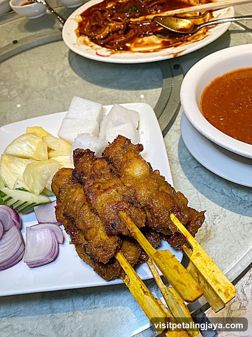 Satay Skewers with Side Dishes