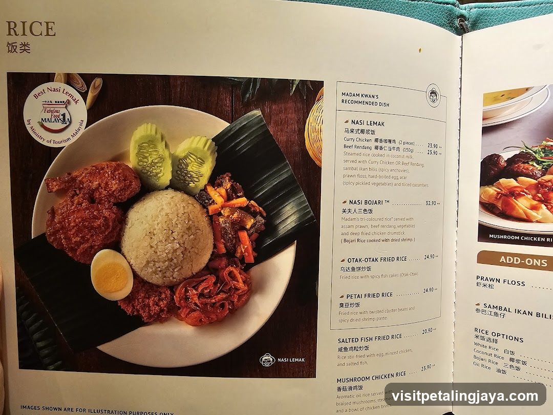 Rice Menu Page