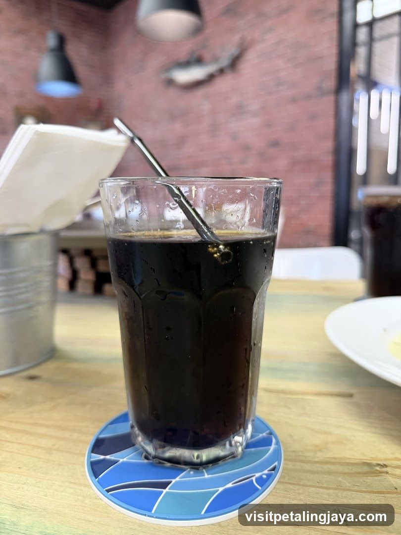Cold Drink in Glass at Cafe