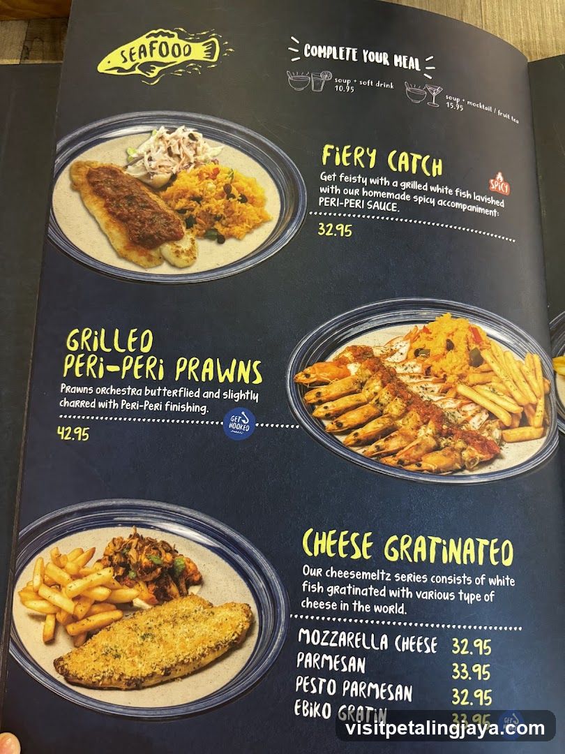 Seafood Menu Page