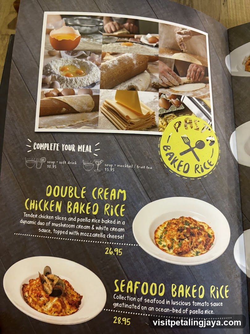 Baked Rice Menu Page