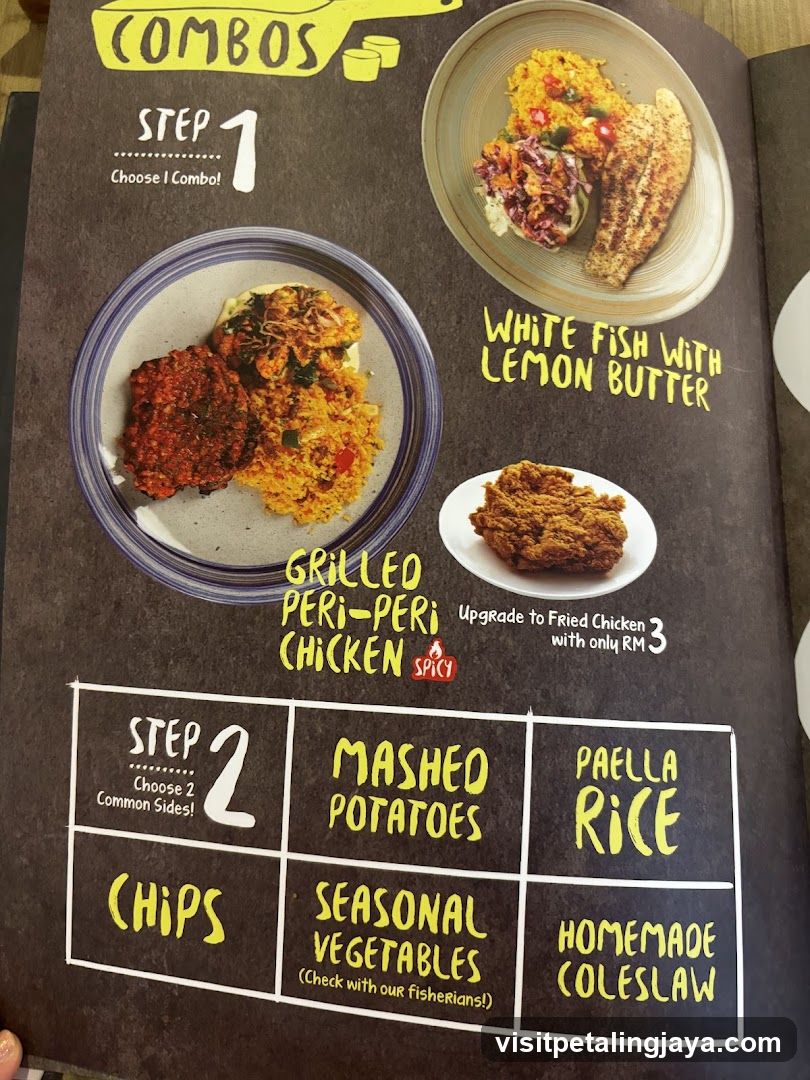 Grilled Peri-Peri Chicken Combo Menu Page