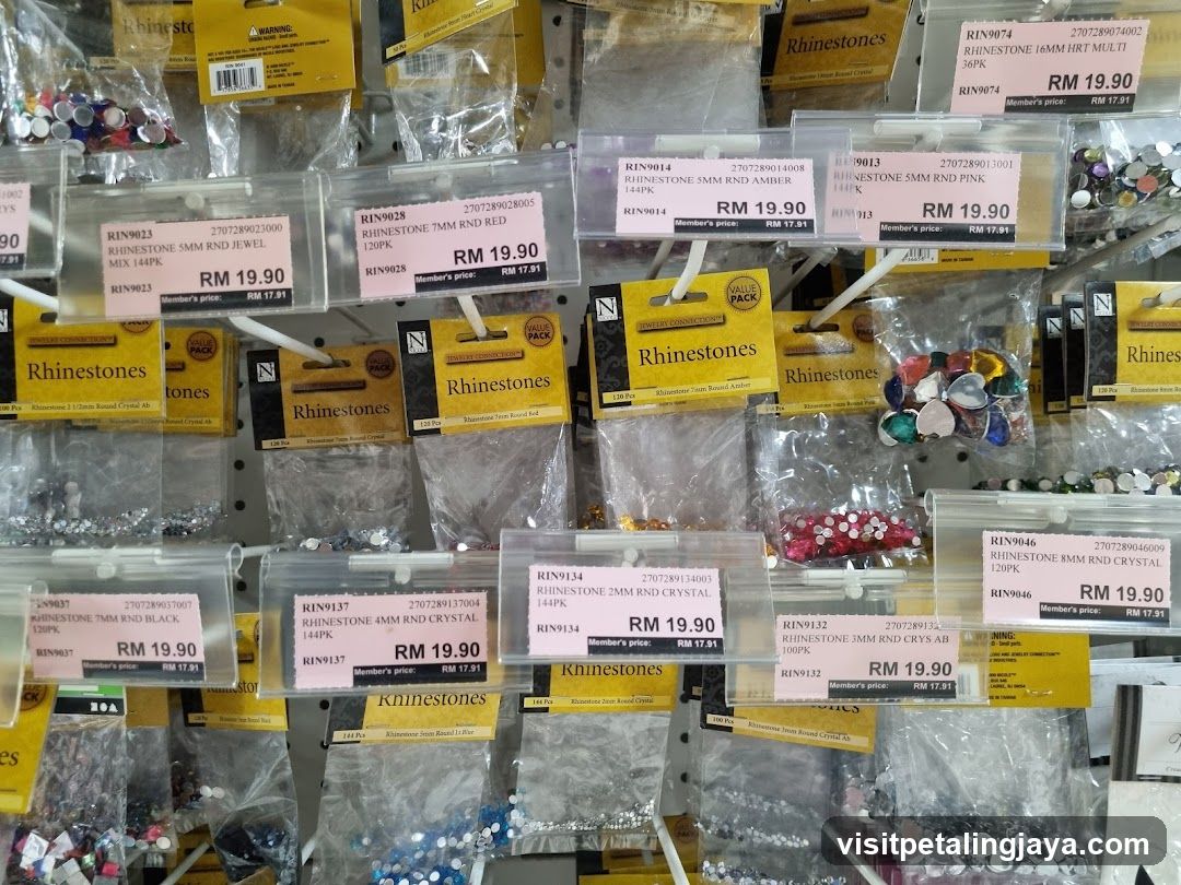 Rhinestone Craft Supplies Display
