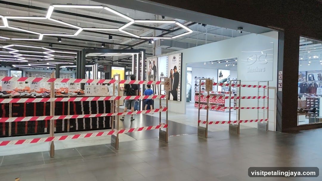 Store Interior with Construction Tapes