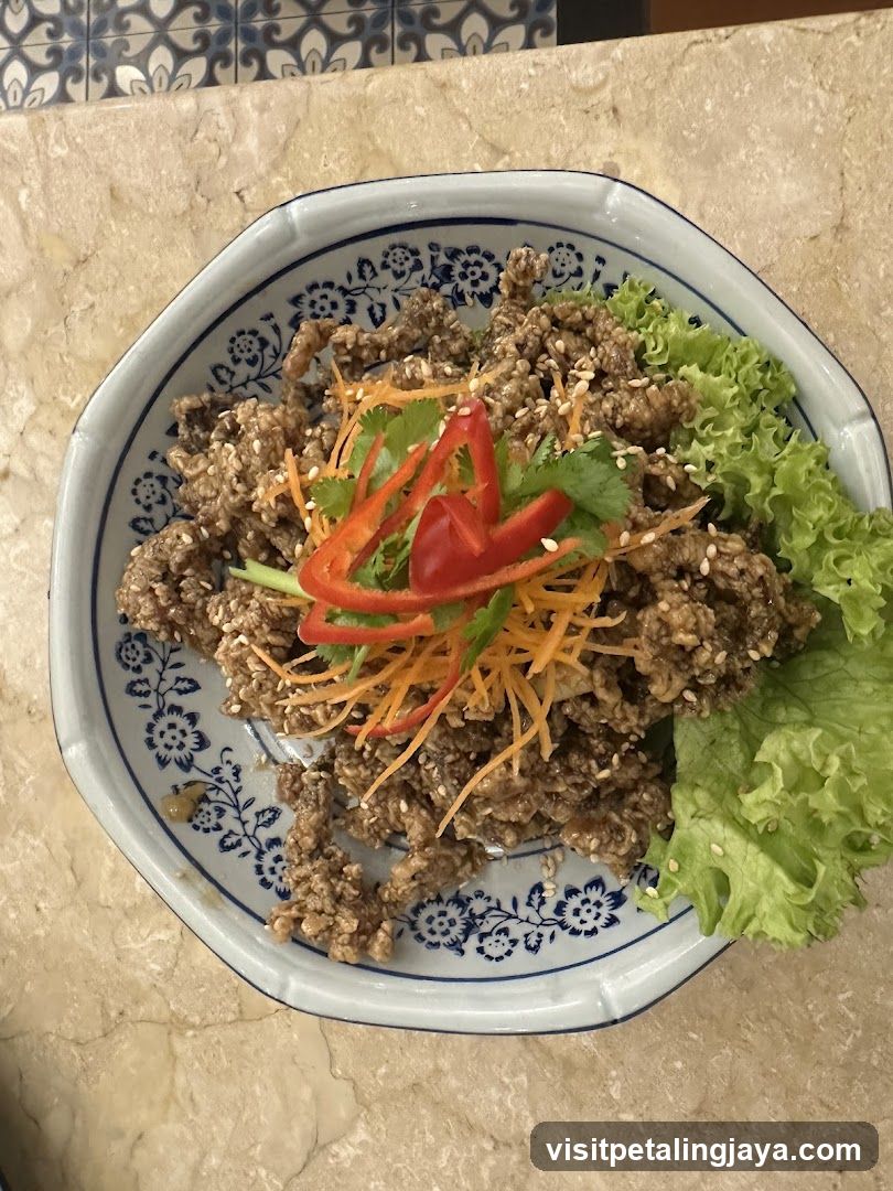 Spicy Beef Salad with Lettuce and Carrots
