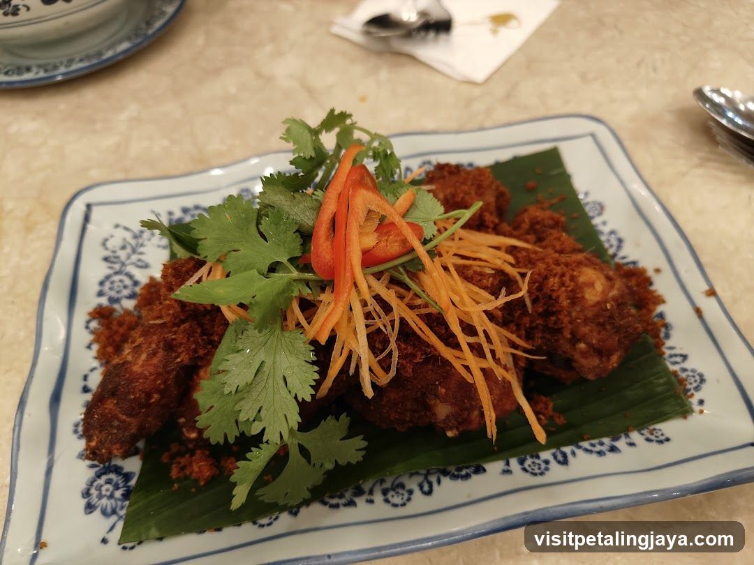 Fried Chicken with Garnish