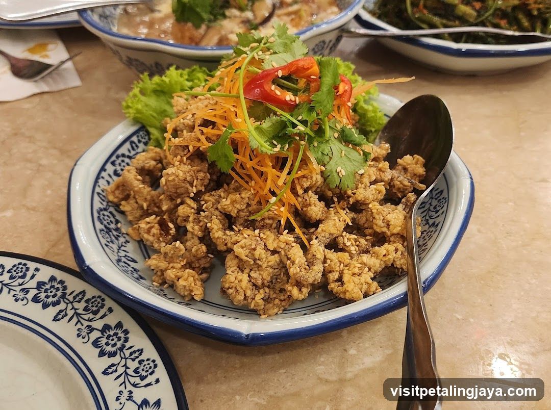 Crispy Fried Meat with Garnish