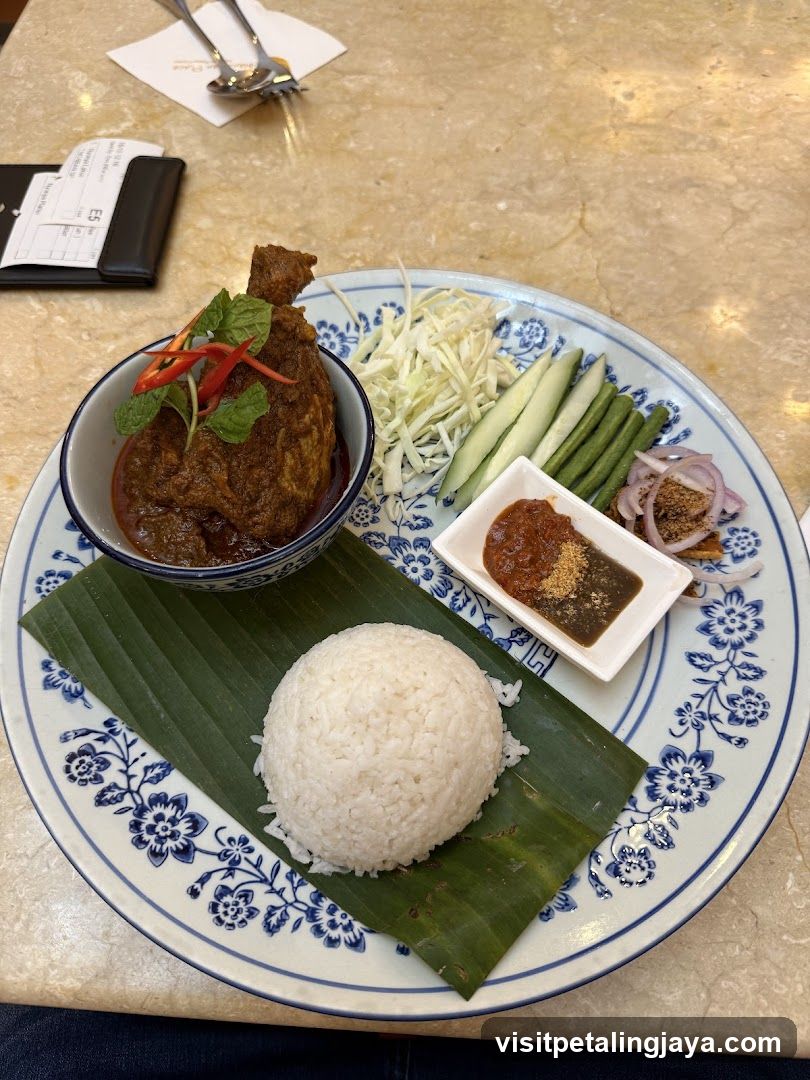 Curry Chicken with Rice and Side Dishes