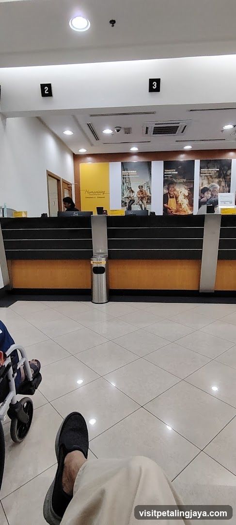 Reception Area with Posters and Wheelchair
